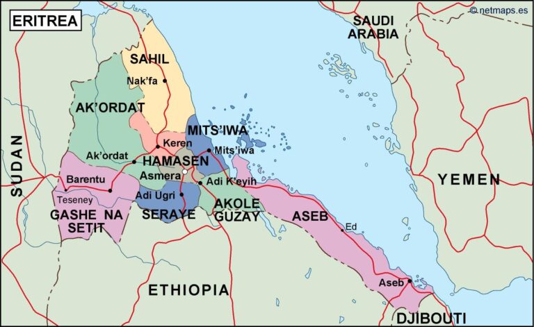 Map of Eritrea