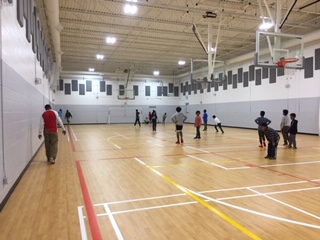 Winter indoor soccer